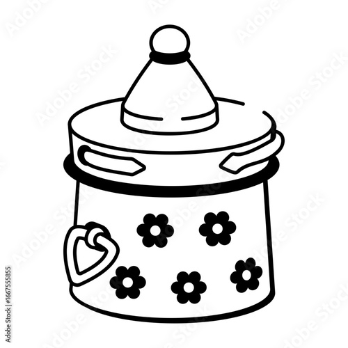 A drawing style icon showing a persian pot

