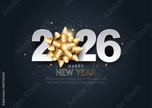 2026 Happy New Year Background for your Flyers and Greetings Card or new year themed party invitation. abstract vector illustration design