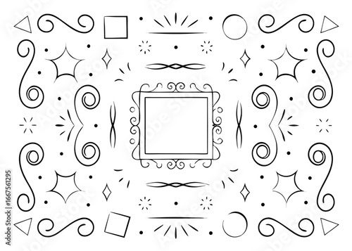 Elegant rectangular border collection ideal for crafting invitations and announcements with a sophisticated touch