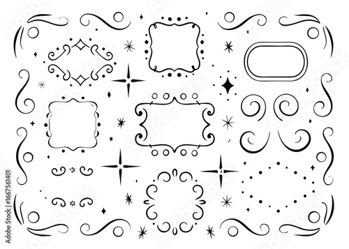 Collection of rectangular border designs ideal for creating elegant invitations and announcements with a classic appeal