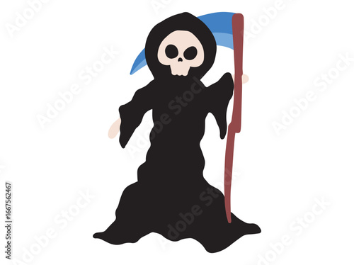 Halloween Background with Angel of Death
