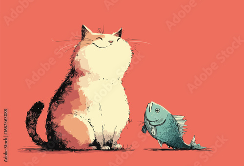vector illustration of a cat