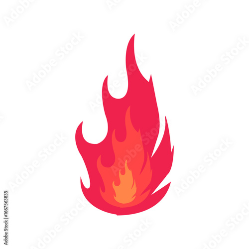 Vibrant flame illustration on a bright background, symbolizing energy and passion for creative use