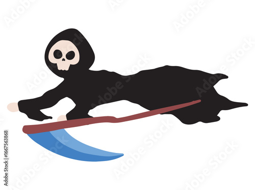 Grim Reaper Monster Devil Illustration
