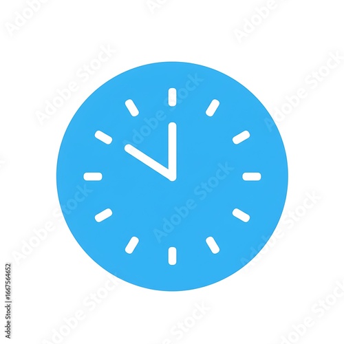 Modern blue clock icon representing time management, deadlines, and scheduling solutions