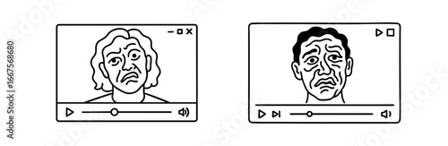 Deepfake Video Distortion vector illustration 