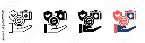 Benefits icon sheet multiple style collection