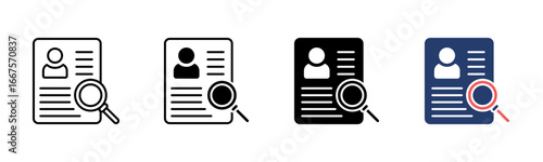 Job Vacancy icon sheet multiple style collection