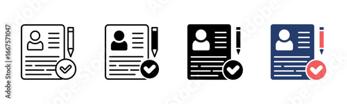 Job Offer icon sheet multiple style collection