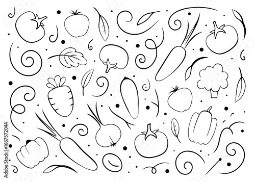 A collection of fresh organic produce featuring ripe tomatoes and crisp onions for healthy eating