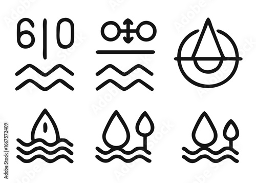 Comprehensive collection of aquatic pastimes and water based recreation symbols for clear visual communication