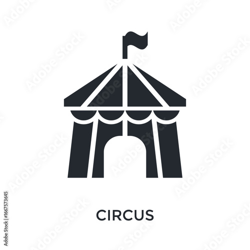 Circus Icon Glyph Style. Vector Illustration For Graphic Design