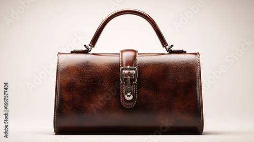 Wallpaper Mural High-quality isolated image of a business briefcase with leather texture, pure white background, professional corporate accessory Torontodigital.ca