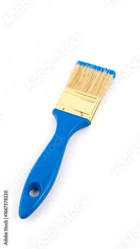 Wallpaper Mural Blue paintbrush on white background Torontodigital.ca