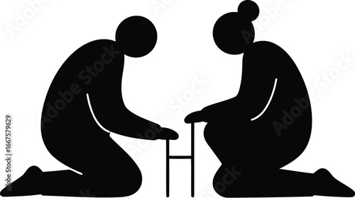 Couple building together