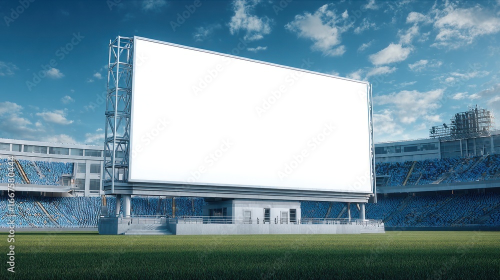 Obraz premium Large blank screen at stadium