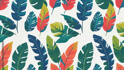 Tropical leaves suitable for tropical designs, backgrounds, greeting cards, invitations, and naturethemed projects bright and eyecatching visuals.
