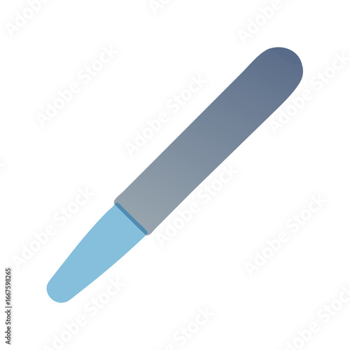 Nail file icon in gradient blue and gray