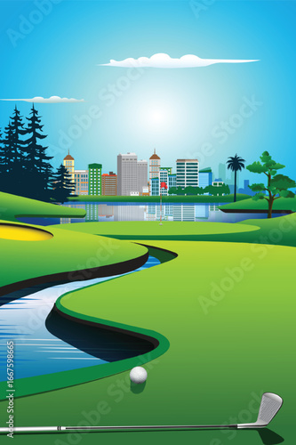 golf course in the city