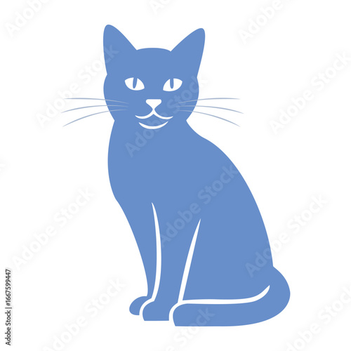 A  sitting cat vector icon for pet care, animal-related designs, and veterinary clinics