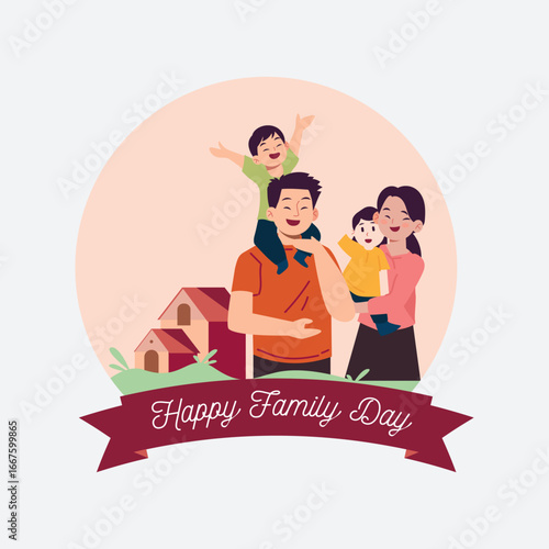 Happy Family Day Illustration...