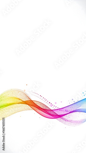 Abstract rainbow wave design