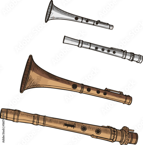 trumpet isolated on white