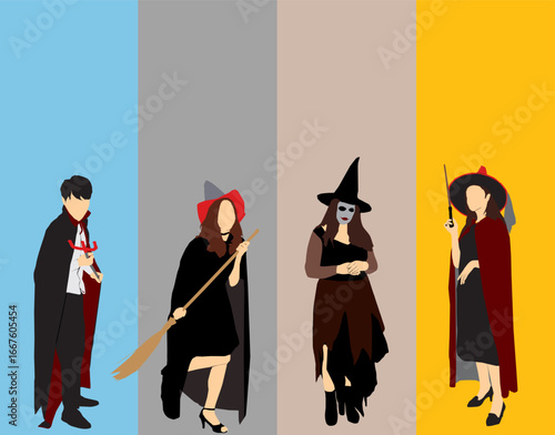 people Halloween character in Halloween costume