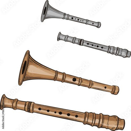 trumpet isolated on white