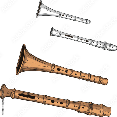 trumpet isolated on white