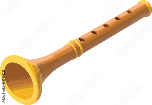 flute isolated on white background