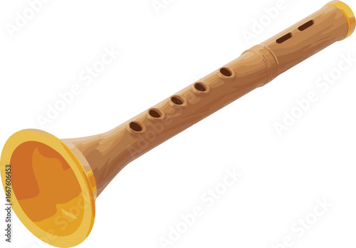 flute isolated on white background