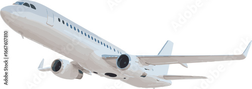airplane on white background