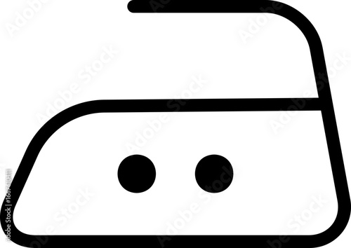 Laundry icon. Iron at moderate temperature