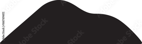 Gentle hill silhouette vector, perfect for nature, landscape, and outdoor scenery designs.
