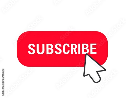 Red rectangular button with 