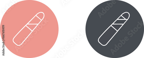 Cigar Icon in Pink and Grey Circles symbol illustration graphic design smoke