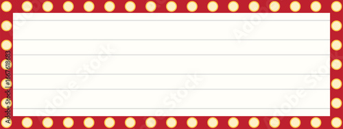 Retro Theater Marquee Sign with Lights