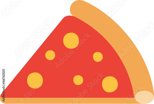 Delicious Pizza Slice Illustration on White Background pepperoni food vector graphic design