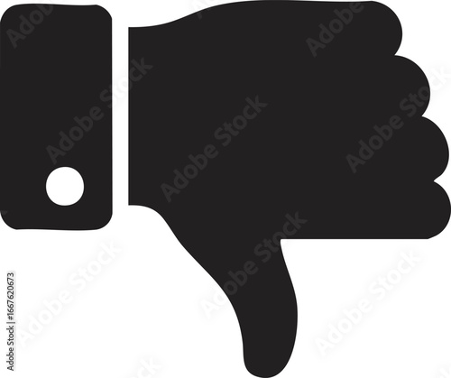 Dislike Hand Gesture Icon thumbs down negative feedback disapproval rejection symbol graphic vector
