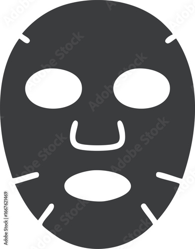 Facial Mask Icon for Beauty and Skincare care face cosmetic treatment skin