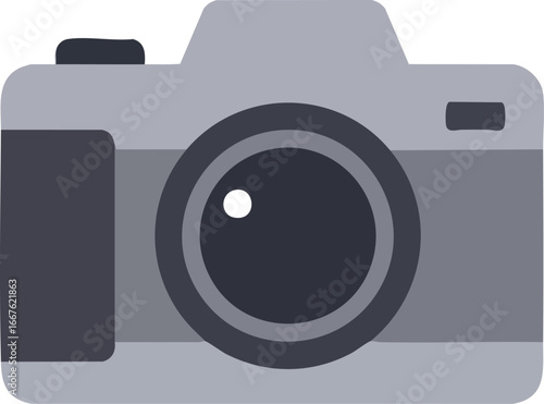 Flat Design Digital Camera Icon photo photography symbol illustration vector graphic image