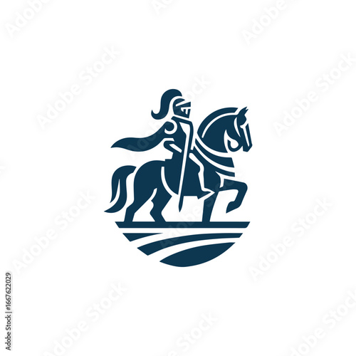 Knight on horse logo