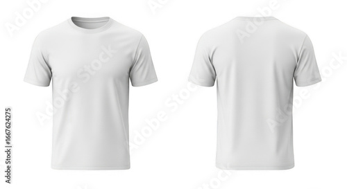 Clean White T Shirt Mockup Front and Back View for Apparel Design Presentation