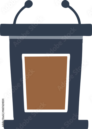 Modern Podium with Microphones for Presentations lectern speech presentation public speaking microphone conference