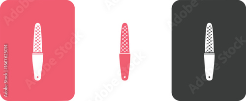 Nail File Icon nail file graphic design tool beauty manicure pedicure illustration vector
