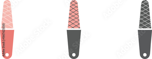 Nail File Icons Set for Manicure and Pedicure Tools beauty care grooming
