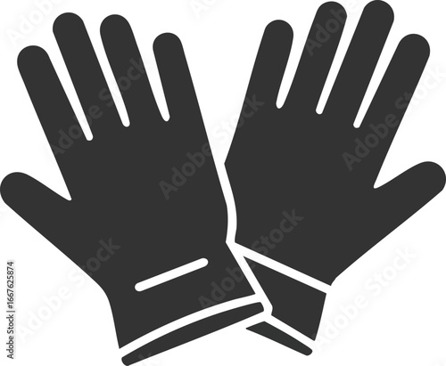 Pair of Protective Gloves Icon safety protection work hand industrial safety equipment protection gear