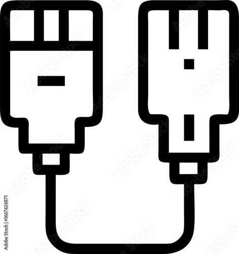 Modern ethernet cable icon for network connectivity