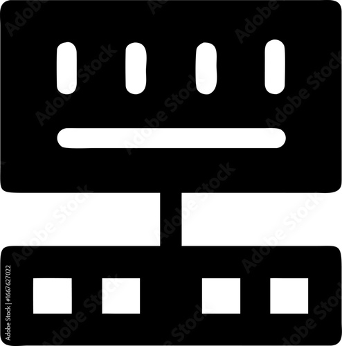 Modern network switch device illustration for technology and connectivity